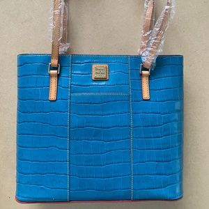 Dooney & Bourke Croco Lexington Shopper NWT blue